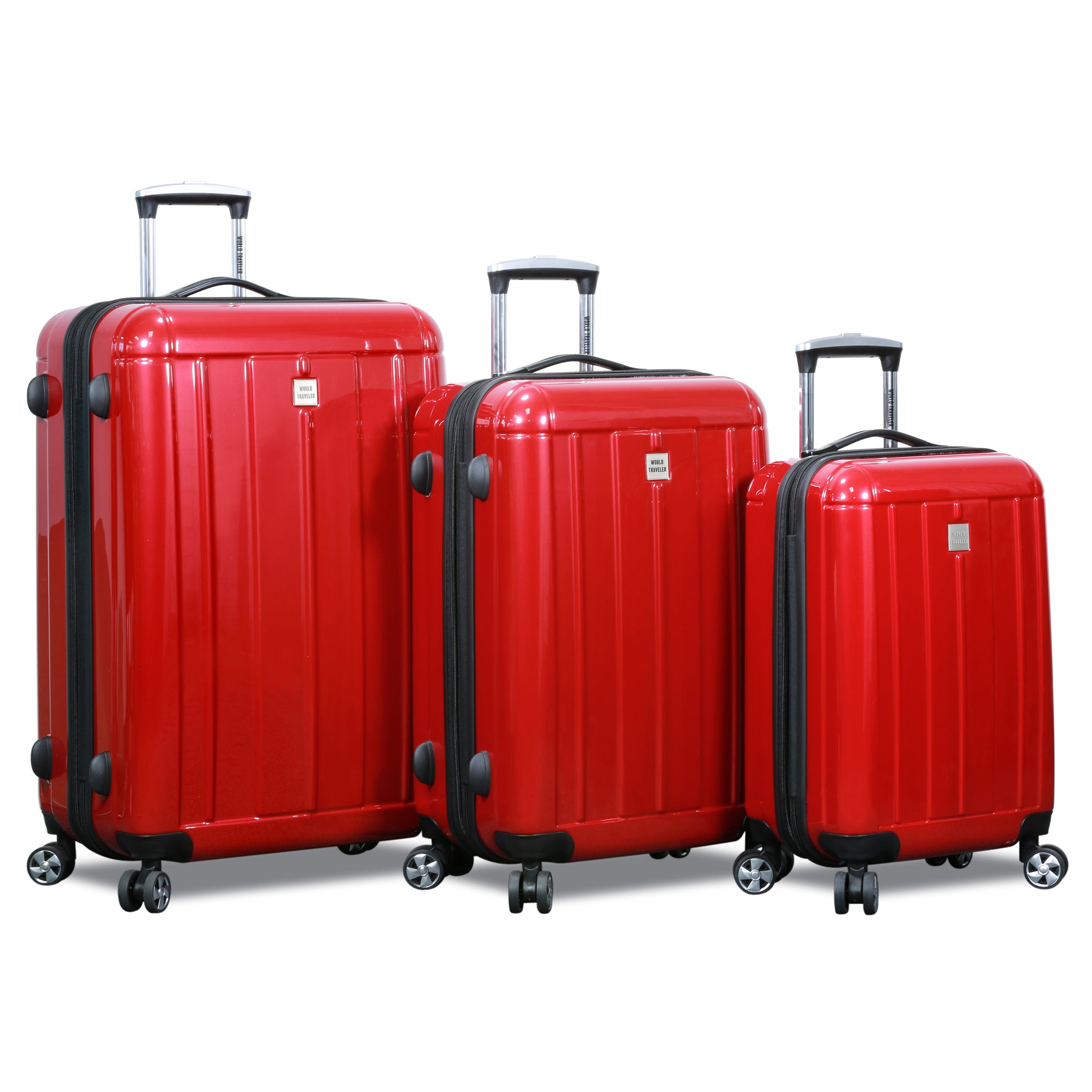 World Traveler Contour Hardside 3-Piece Spinner Luggage Set