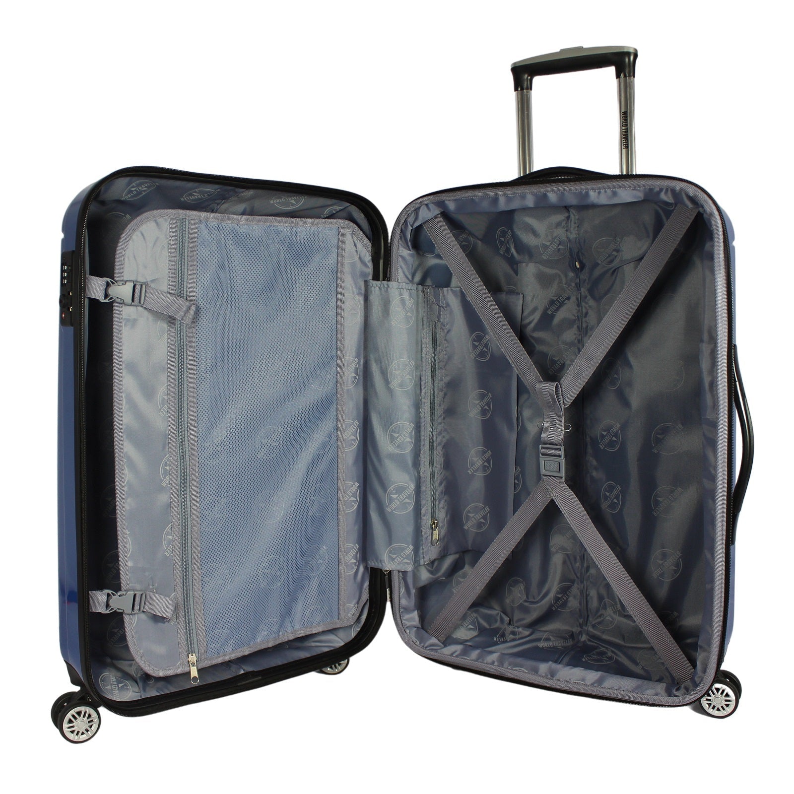 World Traveler Contour Hardside 3-Piece Spinner Luggage Set