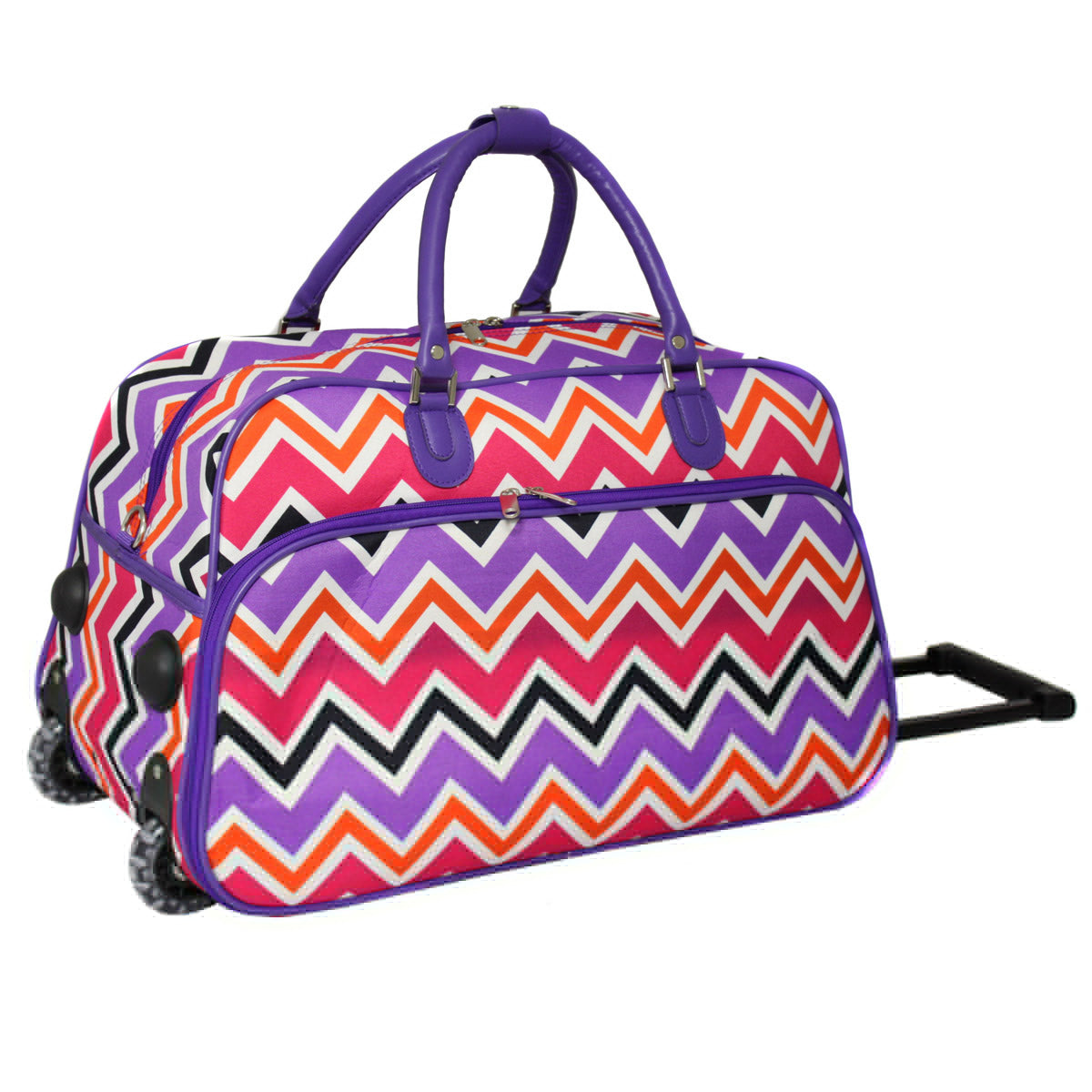 CalBags Chevron 21" Rolling Carry-On Duffel Bags