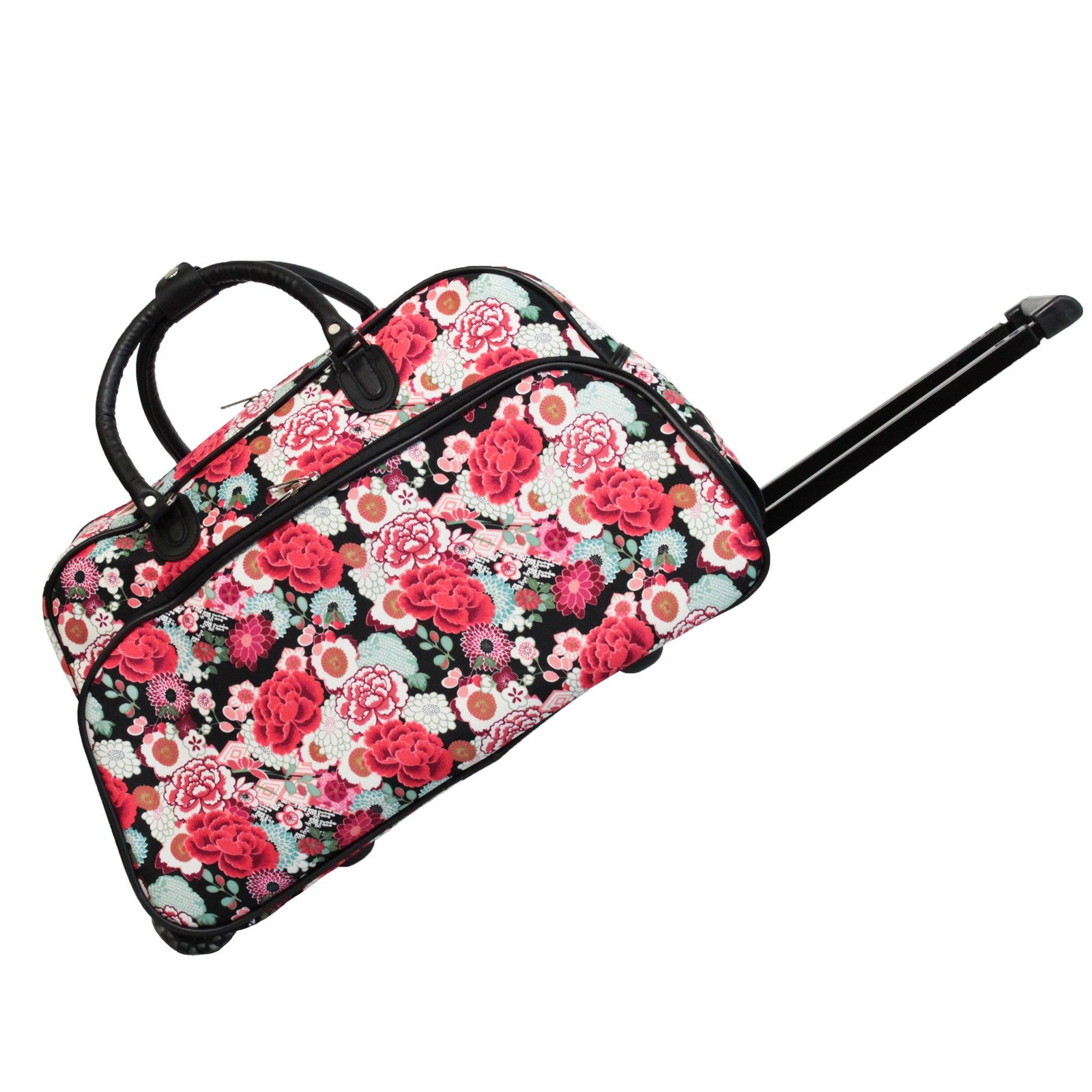 CalBags Floral 21" Rolling Carry-On Duffel Bags