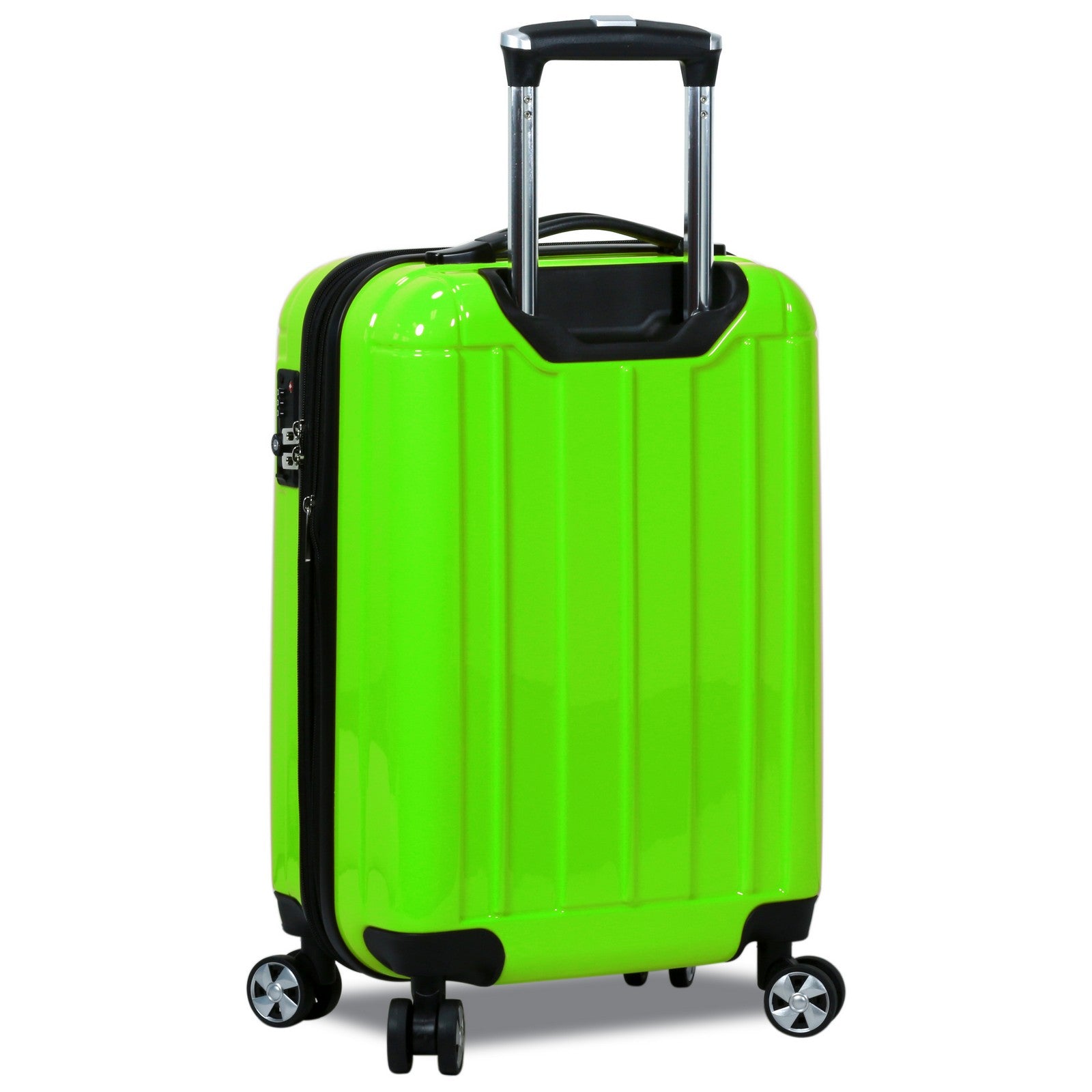 World Traveler Contour 24-Inch Lightweight Polycarbonate Hardside Expandable Spinner Luggage with TSA Lock - Apple Green