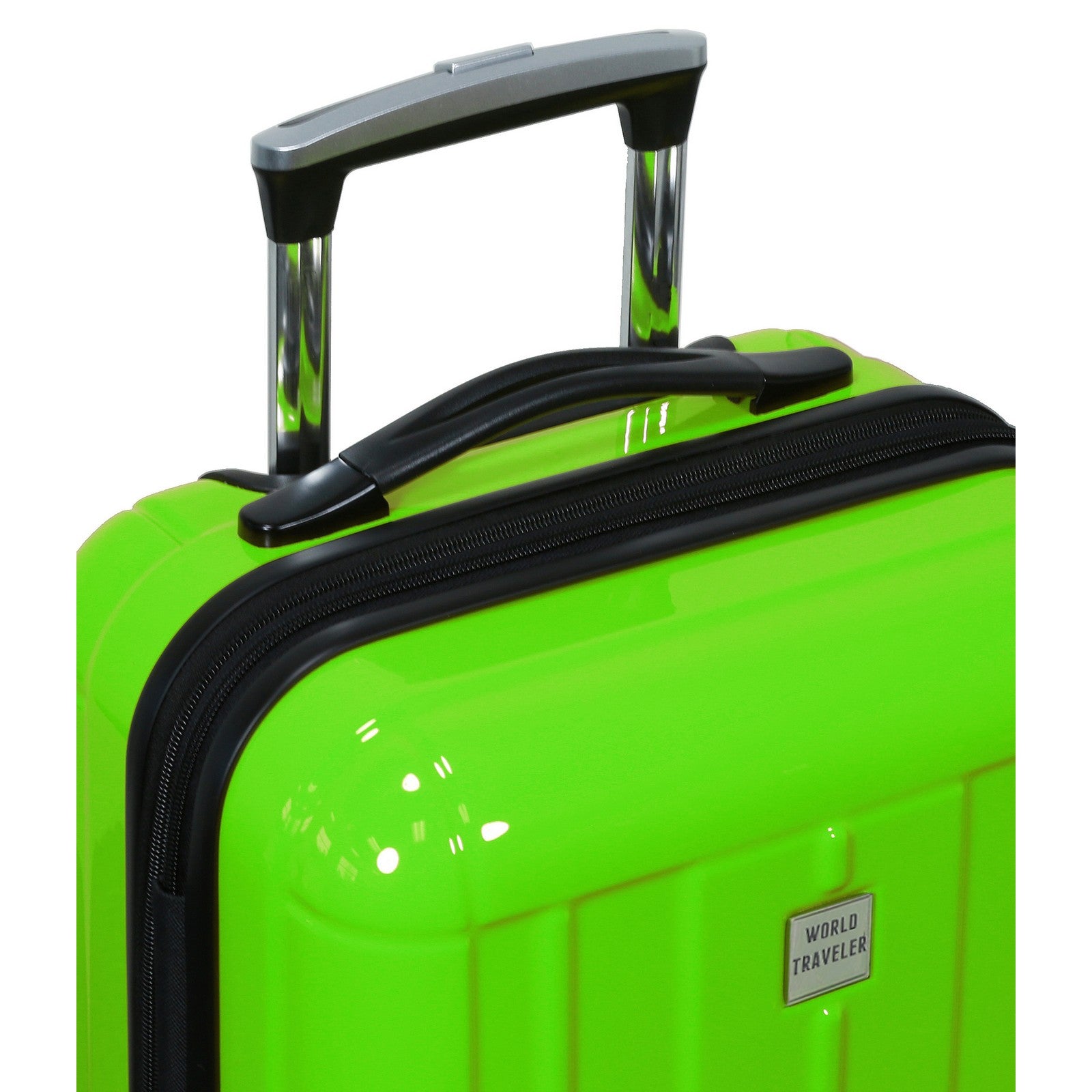 World Traveler Contour 20-Inch Carry-On Lightweight Polycarbonate Hardside Expandable Spinner Luggage with TSA Lock - Apple Green