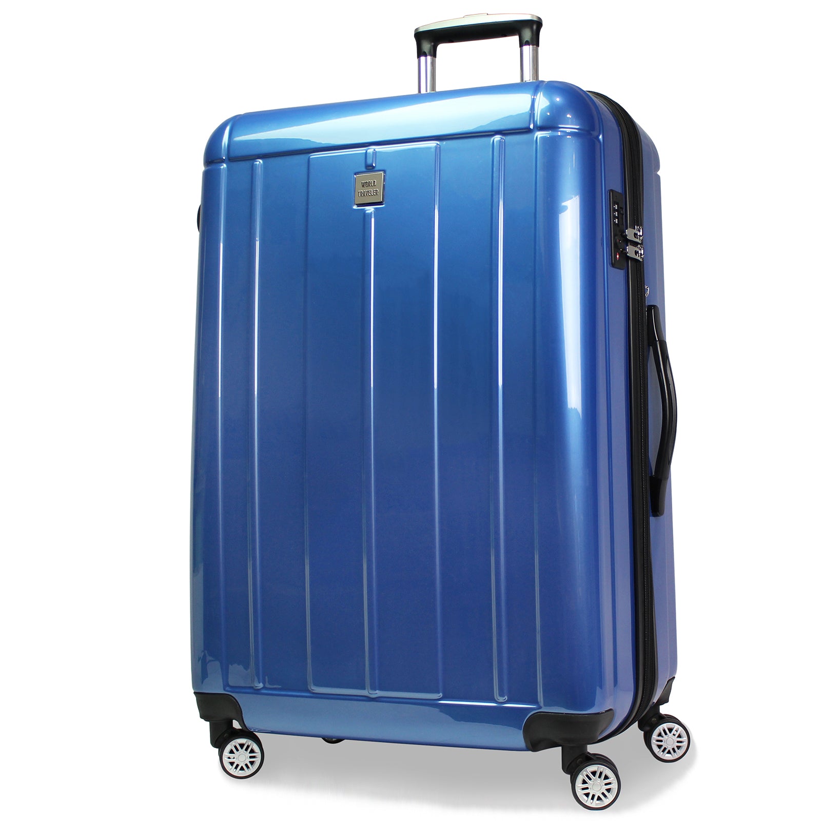 World Traveler Contour 28-Inch Lightweight Polycarbonate Hardside Expandable Spinner Luggage with TSA Lock - Apple Green