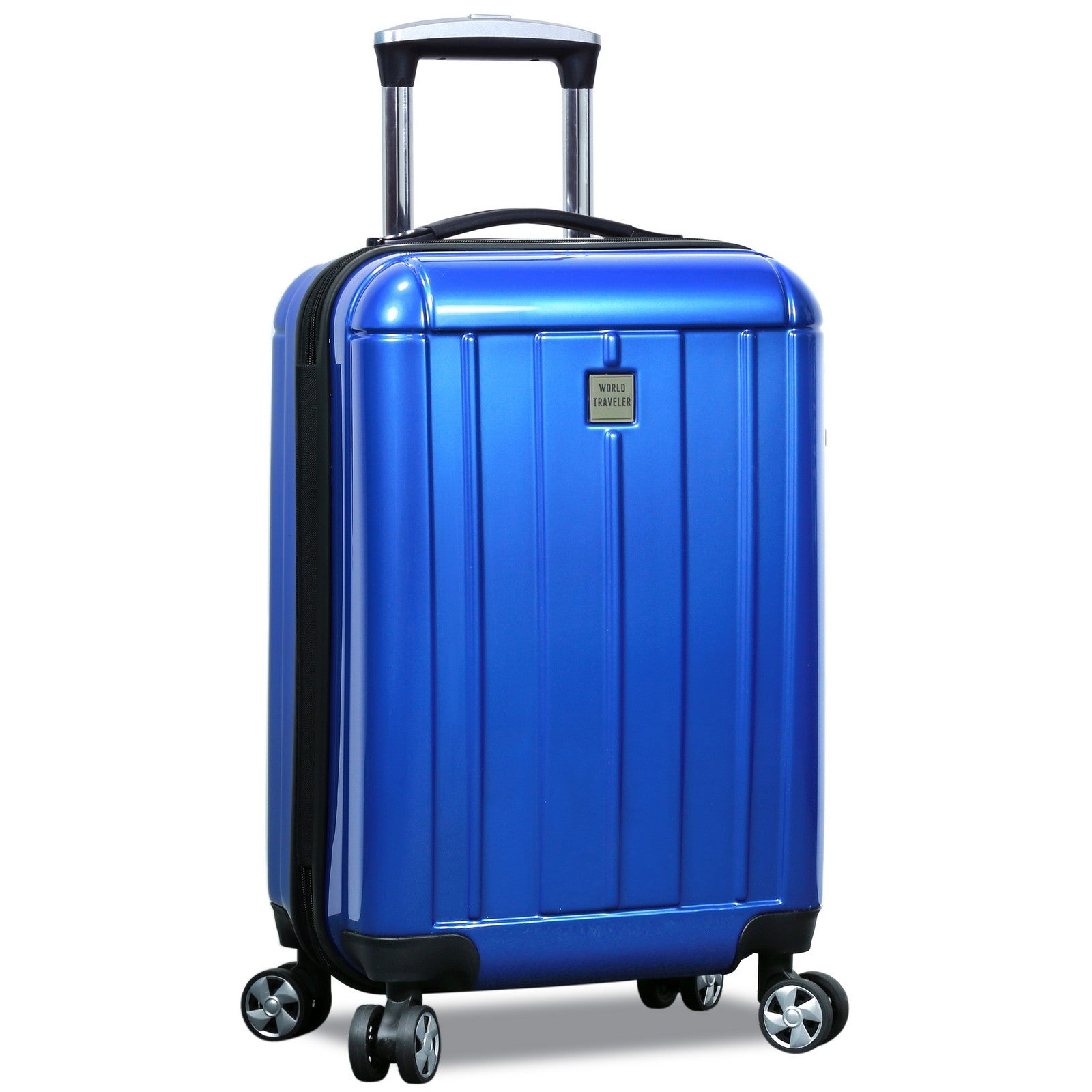 World Traveler Contour 20-Inch Carry-On Lightweight Polycarbonate Hardside Expandable Spinner Luggage with TSA Lock - Apple Green