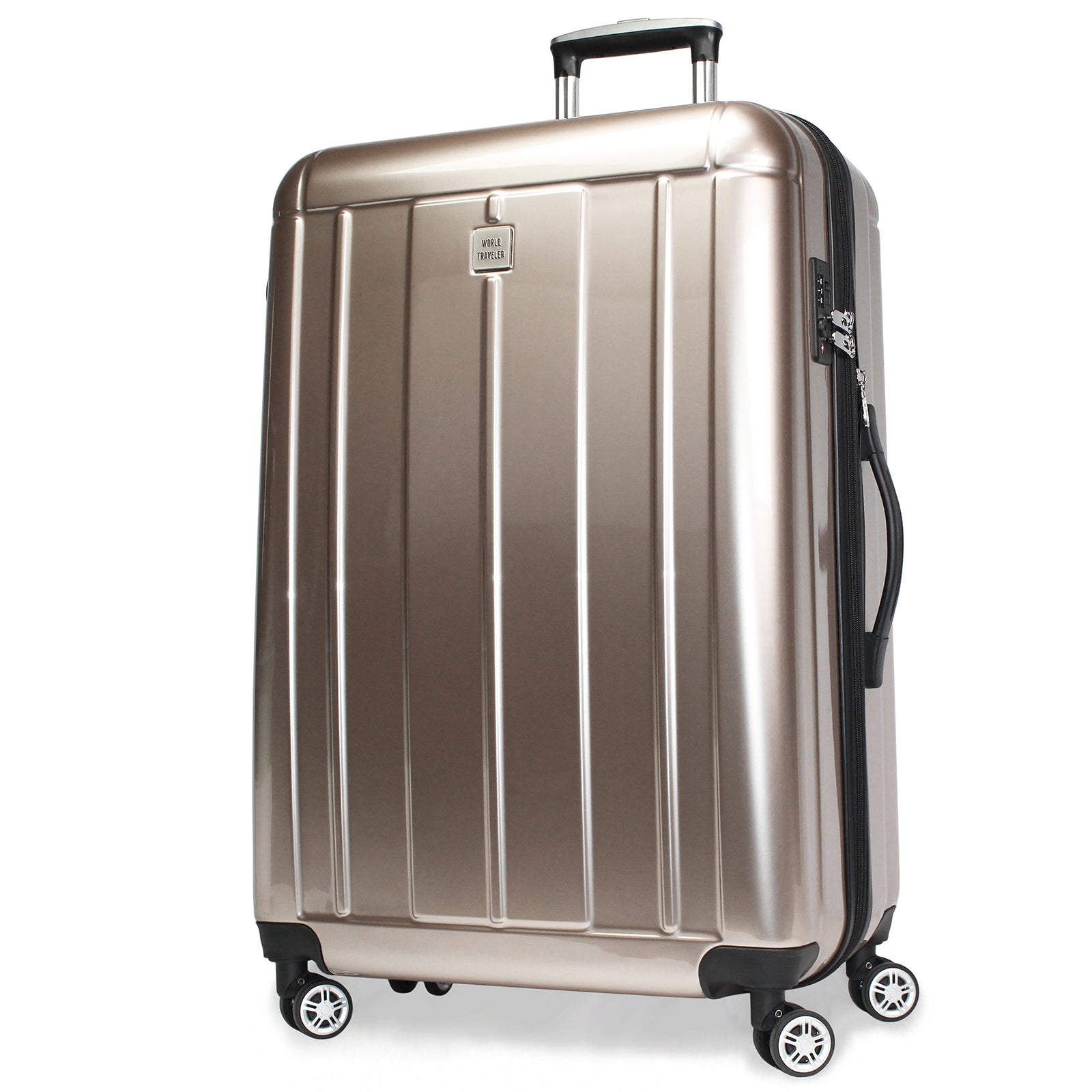 World Traveler Contour 28-Inch Lightweight Polycarbonate Hardside Expandable Spinner Luggage with TSA Lock - Apple Green