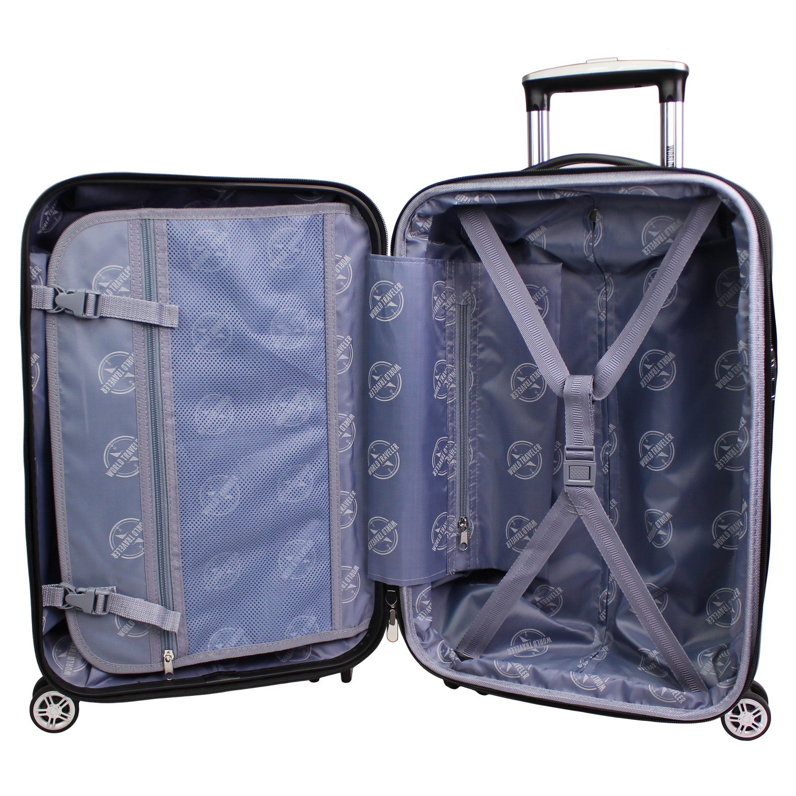 World Traveler Contour 20-Inch Carry-On Lightweight Polycarbonate Hardside Expandable Spinner Luggage with TSA Lock - Apple Green