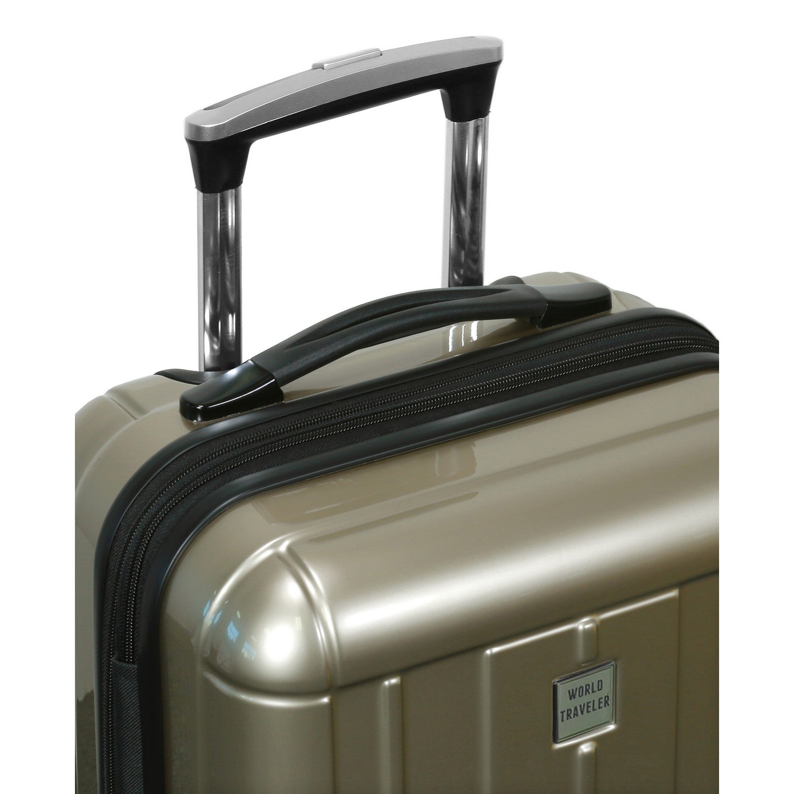 World Traveler Contour 20-Inch Carry-On Lightweight Polycarbonate Hardside Expandable Spinner Luggage with TSA Lock - Apple Green