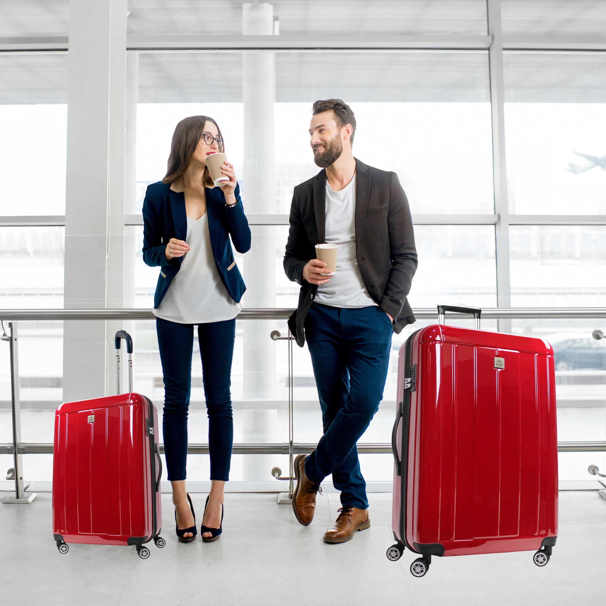World Traveler Contour 20-Inch Carry-On Lightweight Polycarbonate Hardside Expandable Spinner Luggage with TSA Lock - Apple Green