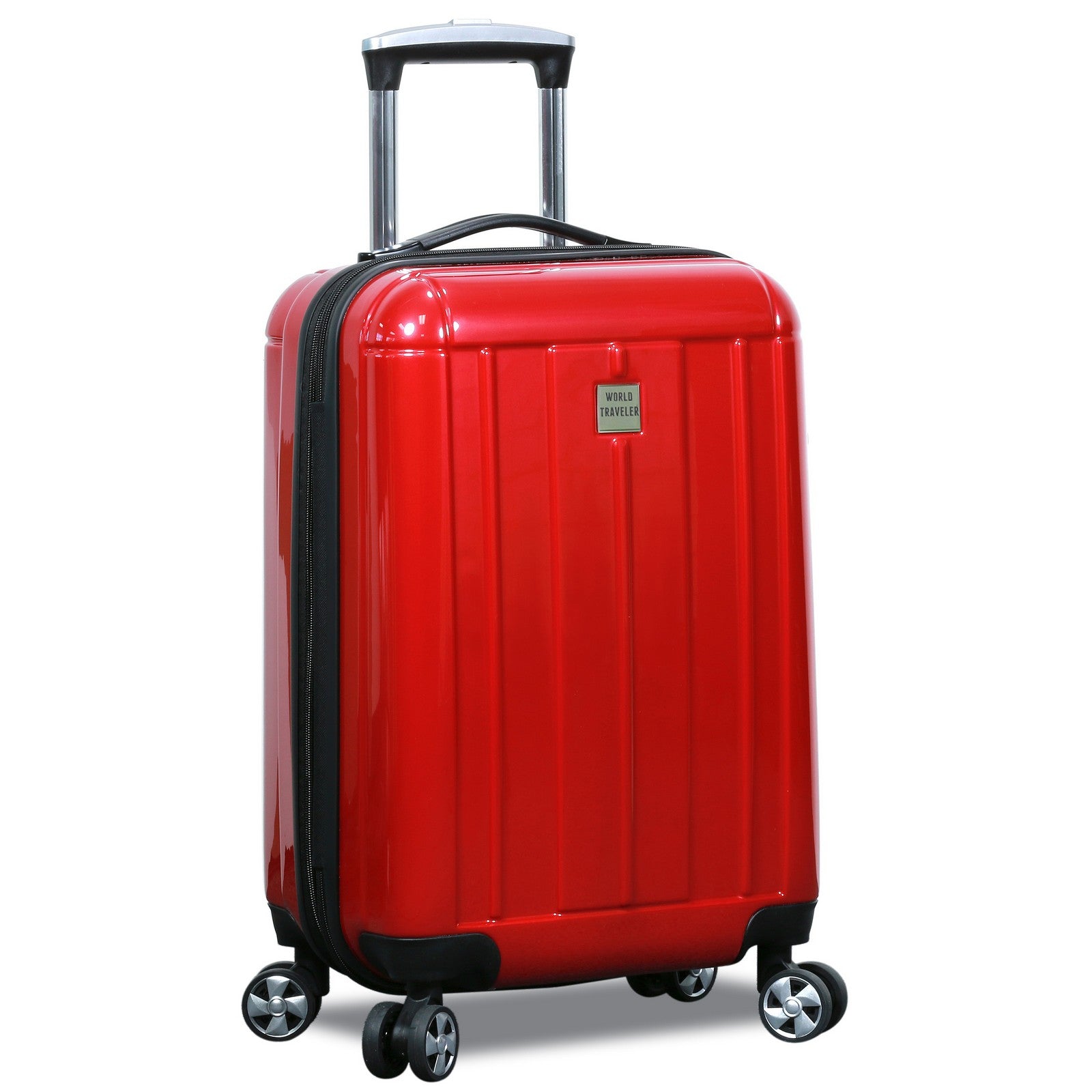 World Traveler Contour 20-Inch Carry-On Lightweight Polycarbonate Hardside Expandable Spinner Luggage with TSA Lock - Apple Green
