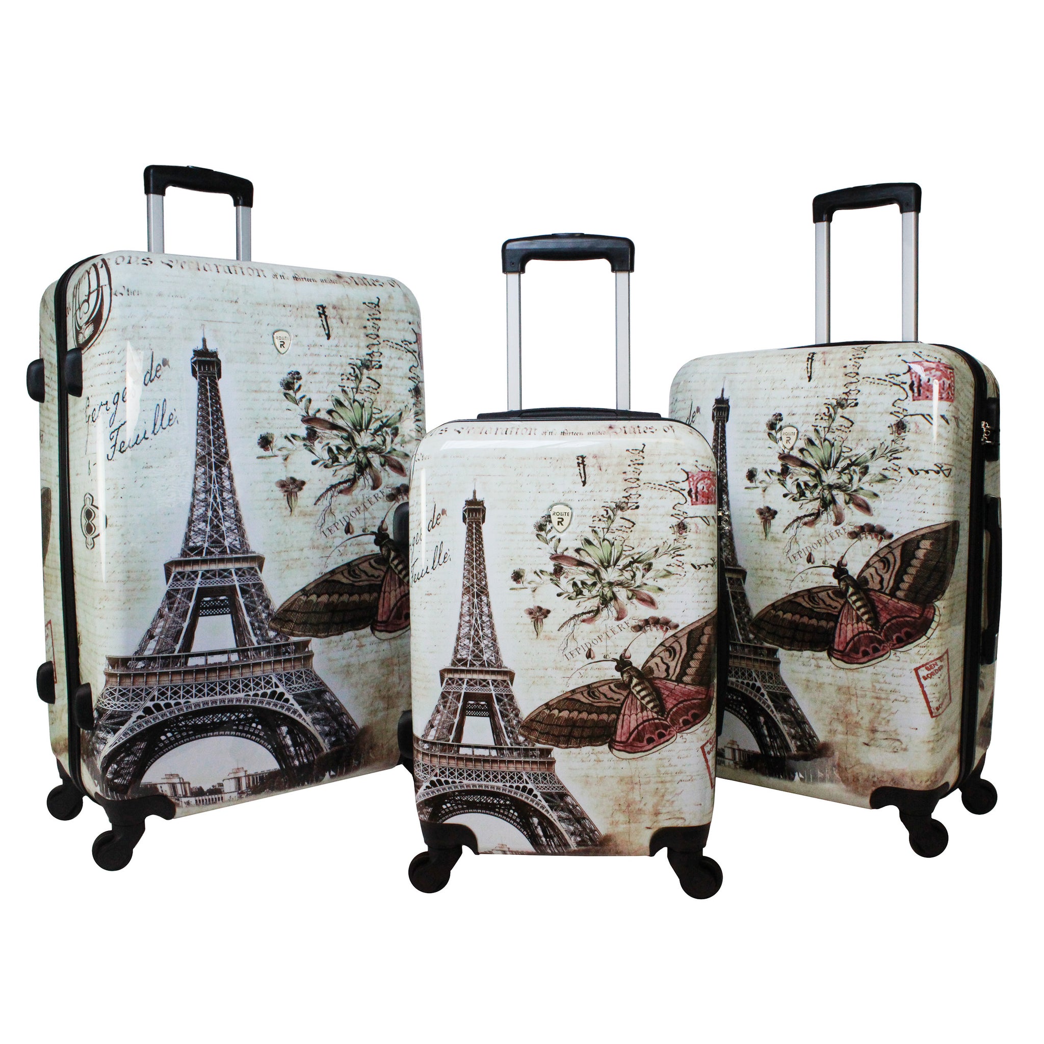 World Traveler Destinations 3-Piece Hardside Spinner Luggage Set - Paris