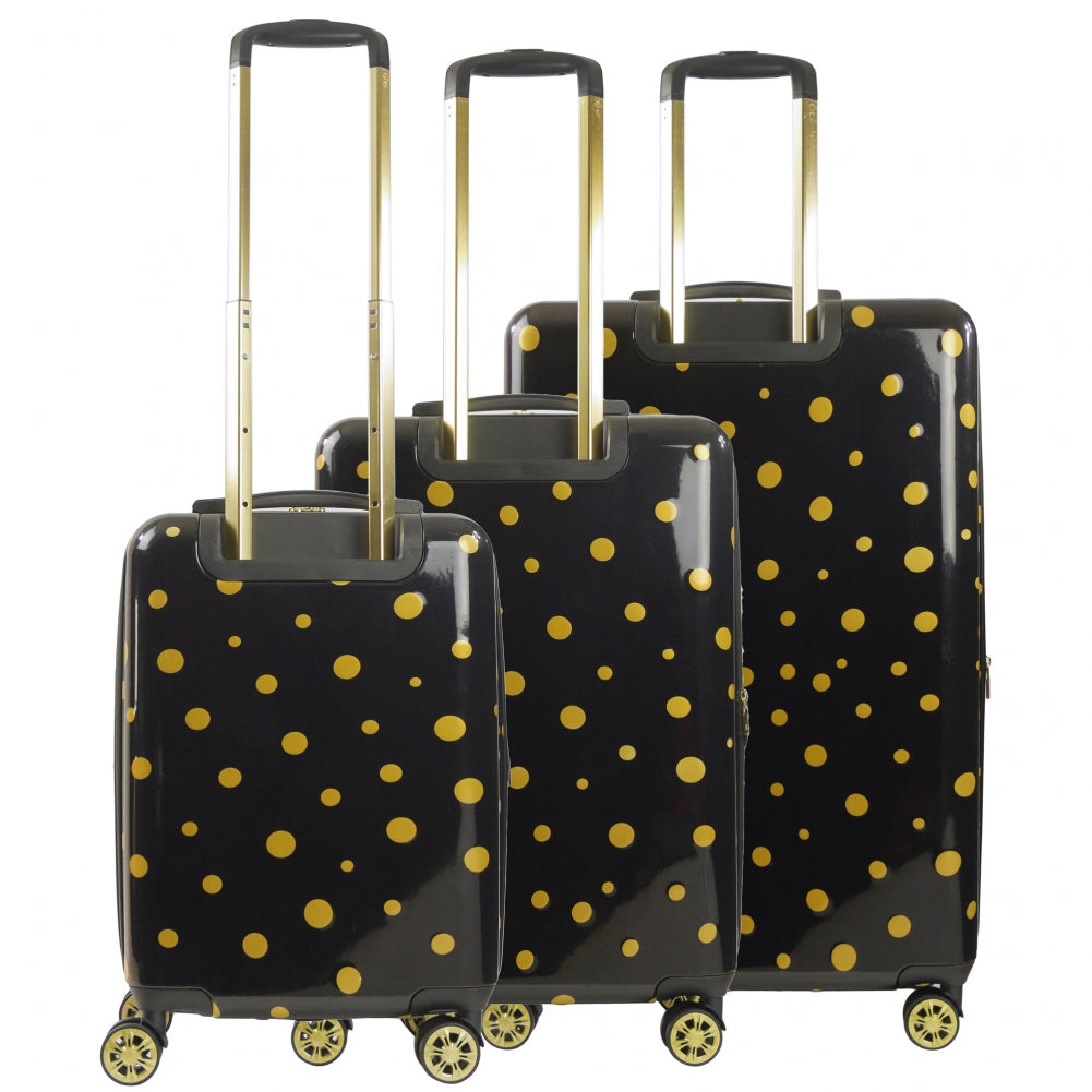 Ful Impulse Mixed Dots 3 Piece Hardside Spinner Luggage Set