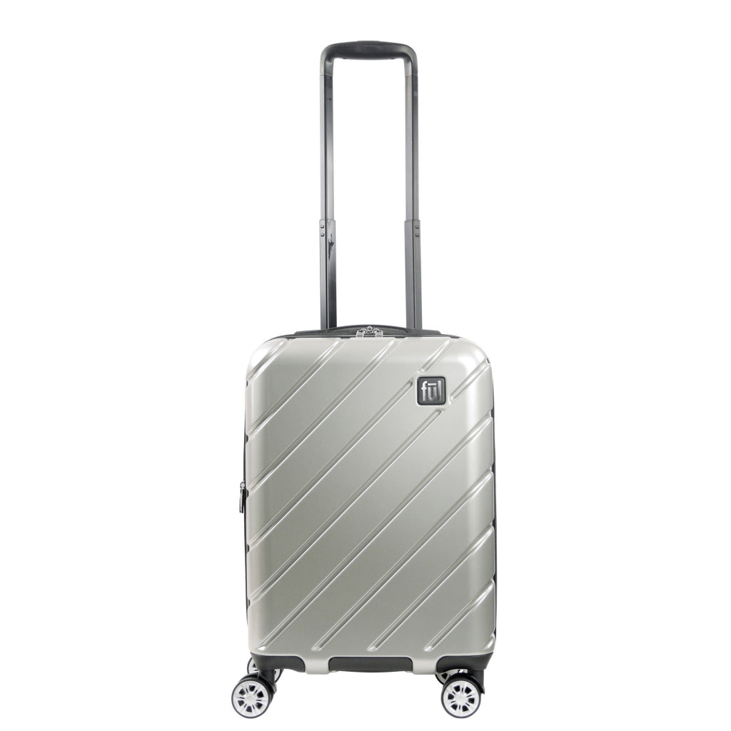 Ful Velocity Silver 22" Hardside Spinner Carry On Suitcase